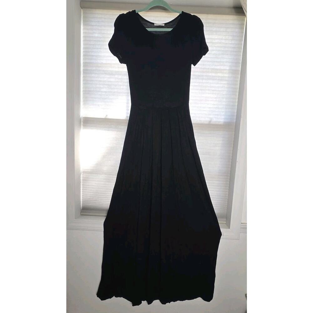 Reb J Black Maternity Maxi Dress